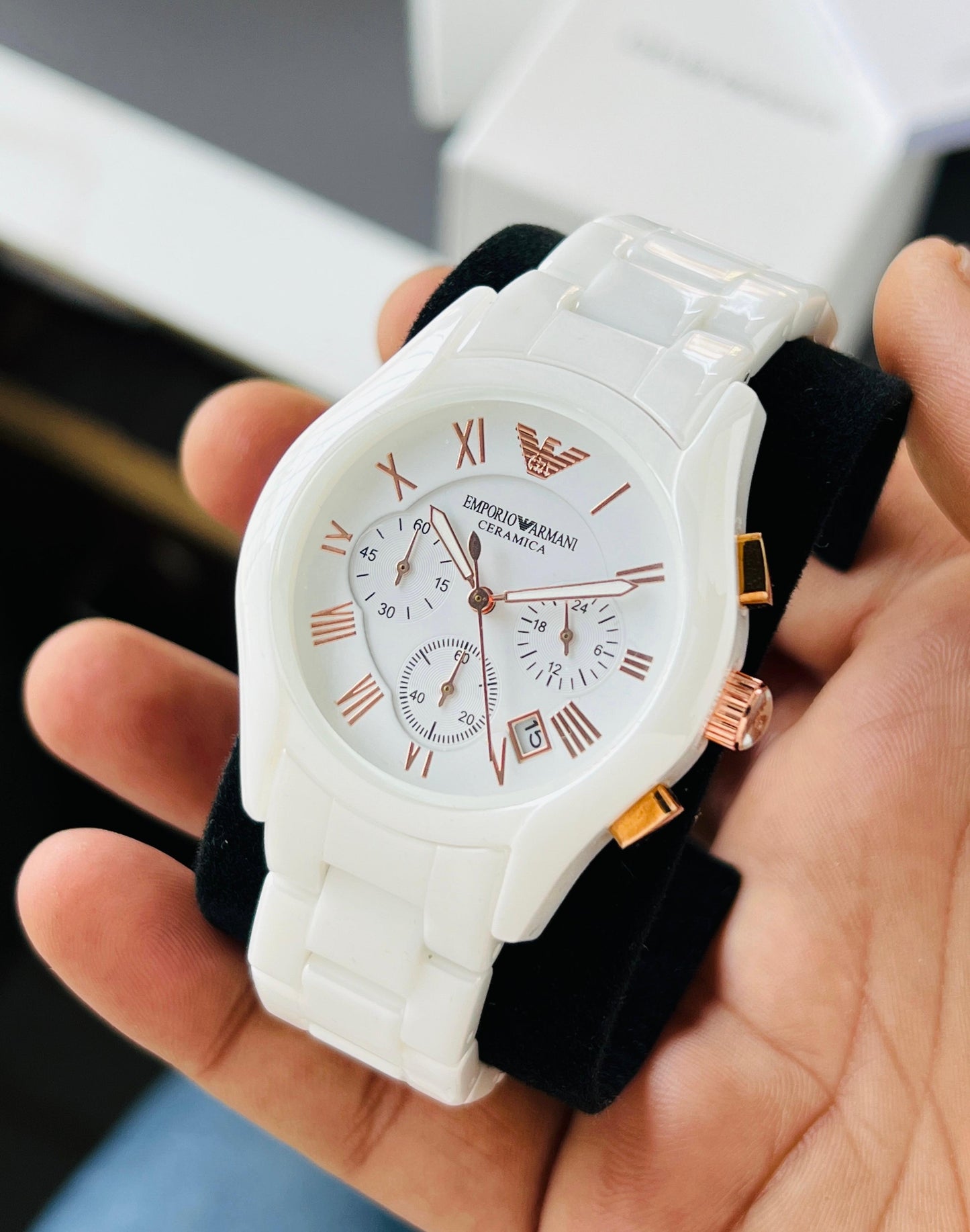 Emporio Armani white ceramic